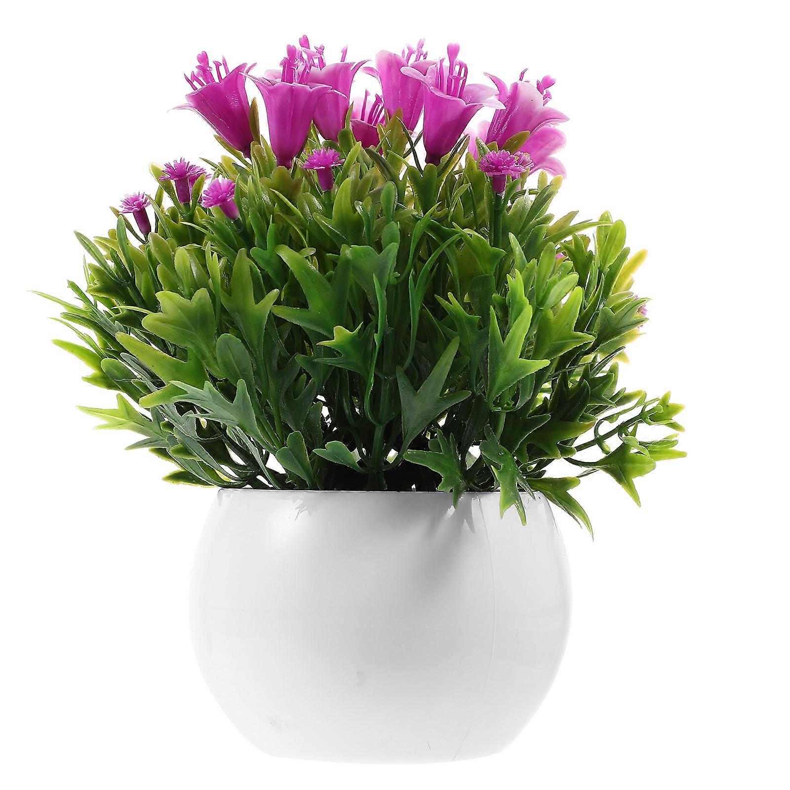 Potted Plants Artificial Decor Faux Potted Plant Bookshelf Display PP Material 8x15cm Half Circle 1 Piece