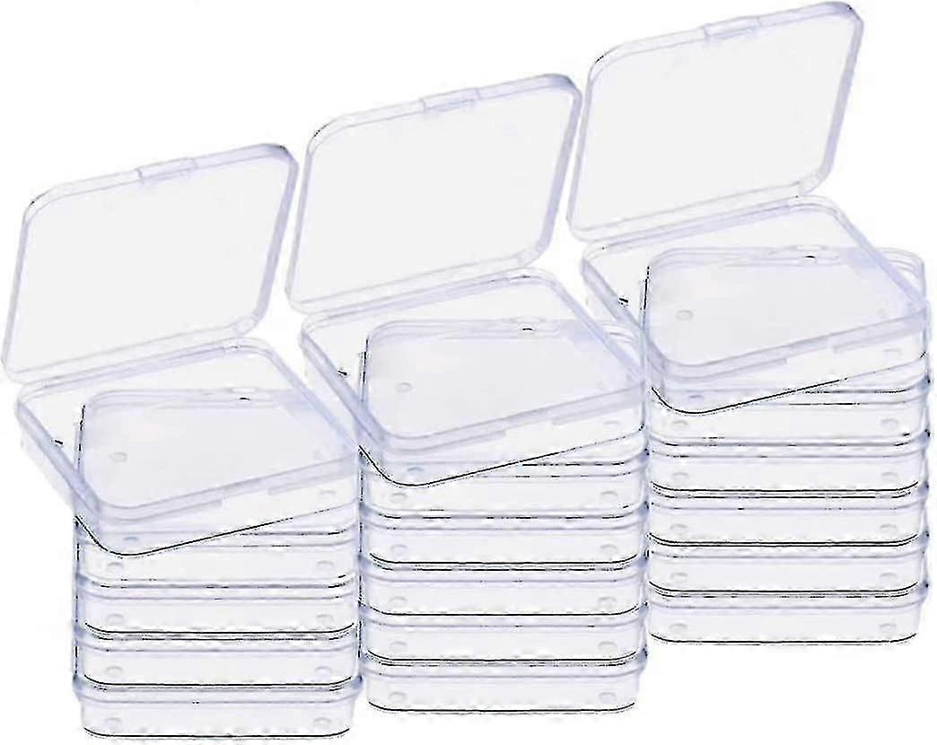 18 Pack Mini Clear Plastic Bead Storage Containers Box Case With Lid
