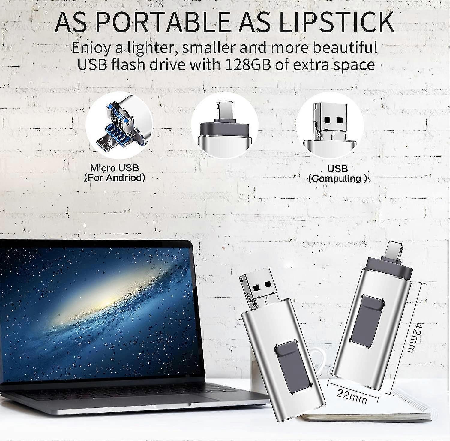 محرك أقراص ذاكرة USB 3.0 بسعة 64 جيجابايت (فضي 64 جيجابايت)