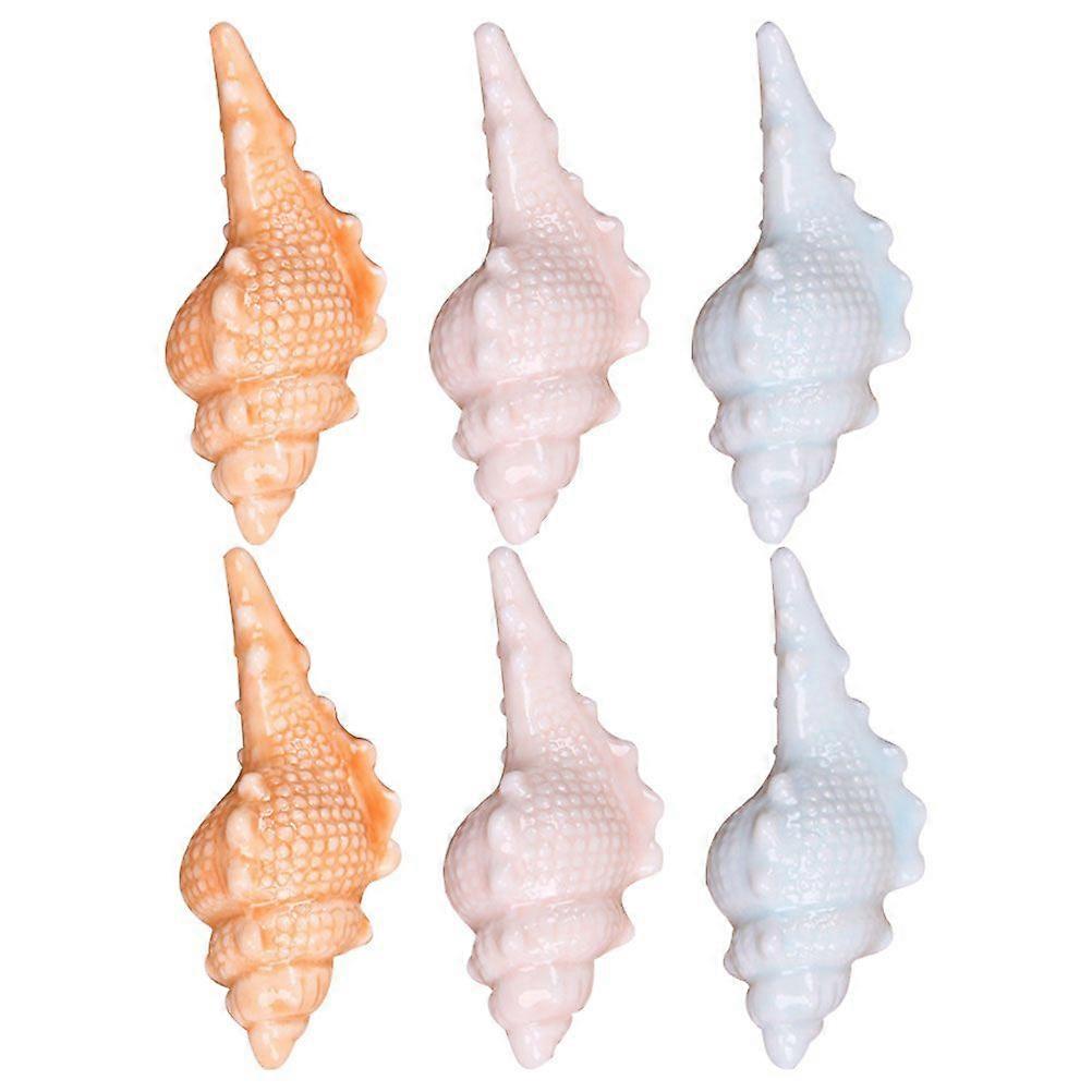6Pcs Conch Shape Chopstick Rests Ceramic Chopstick Holders Home Chopsticks Stands