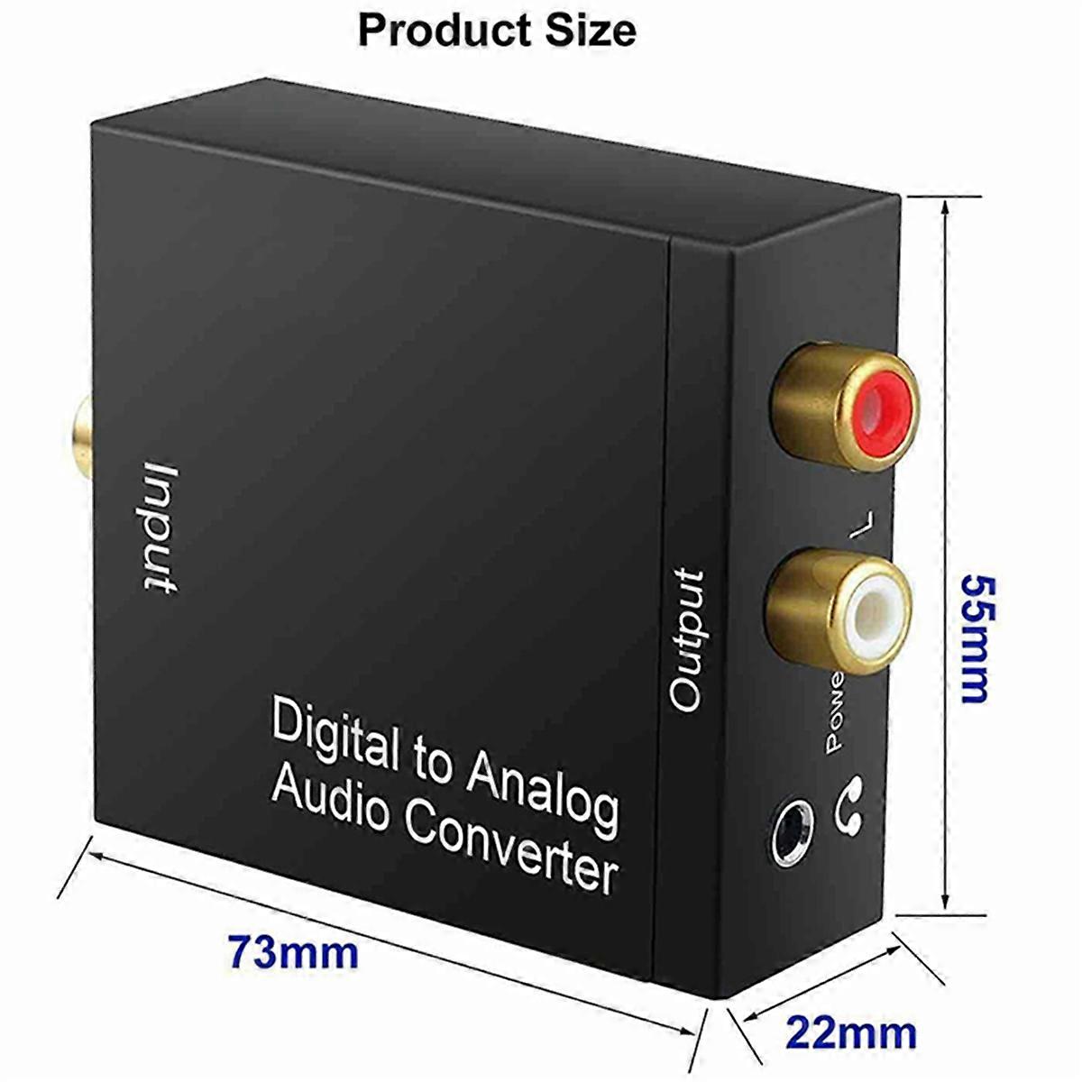 2pcs 3.5mm Jack Coaxial Optical Fiber Digital to Analog Audio AUX L/R Converter Digital Audio Decode