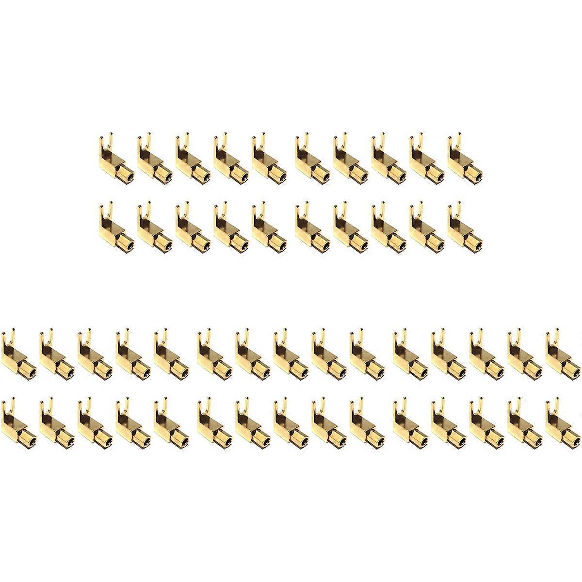 Right Angle Spade Fork & Binding Post-4mm Banana Plug Socket(10 Pack)