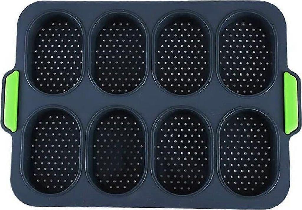 Baguette Baking Mold, 8 Pieces, Silicone, Crispy Crust