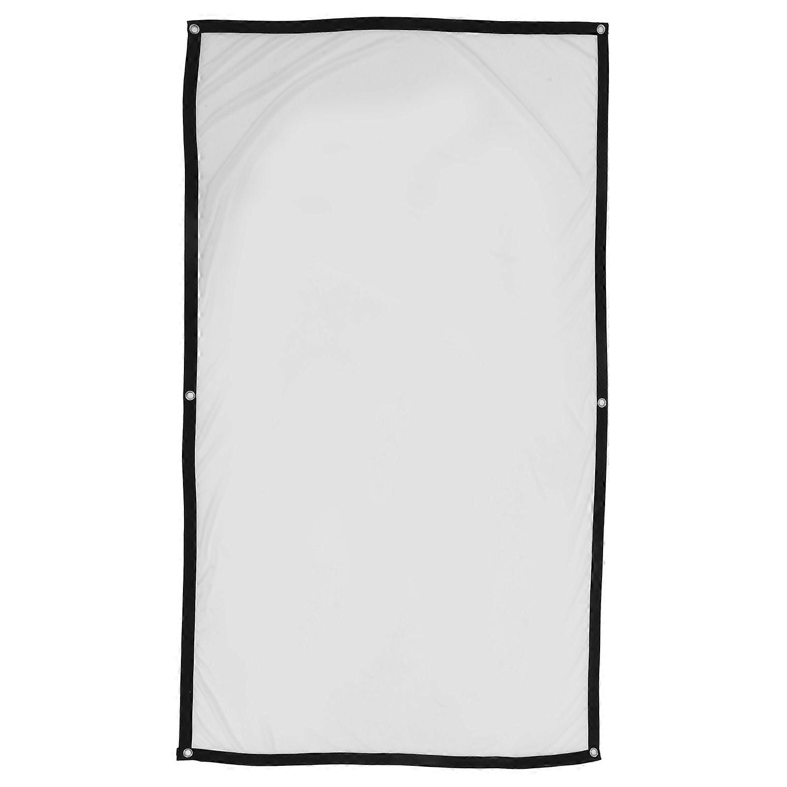 Projector Screen Portable Foldable High Definition Projection 72 Inch White 1Set