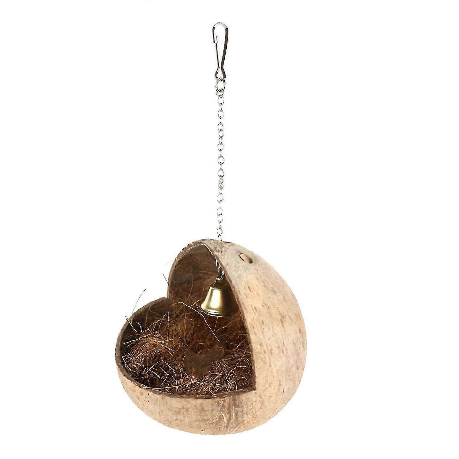 2025 Latest Model Cute Comfortable Design Natural Coconuts Shell Bird Sleep