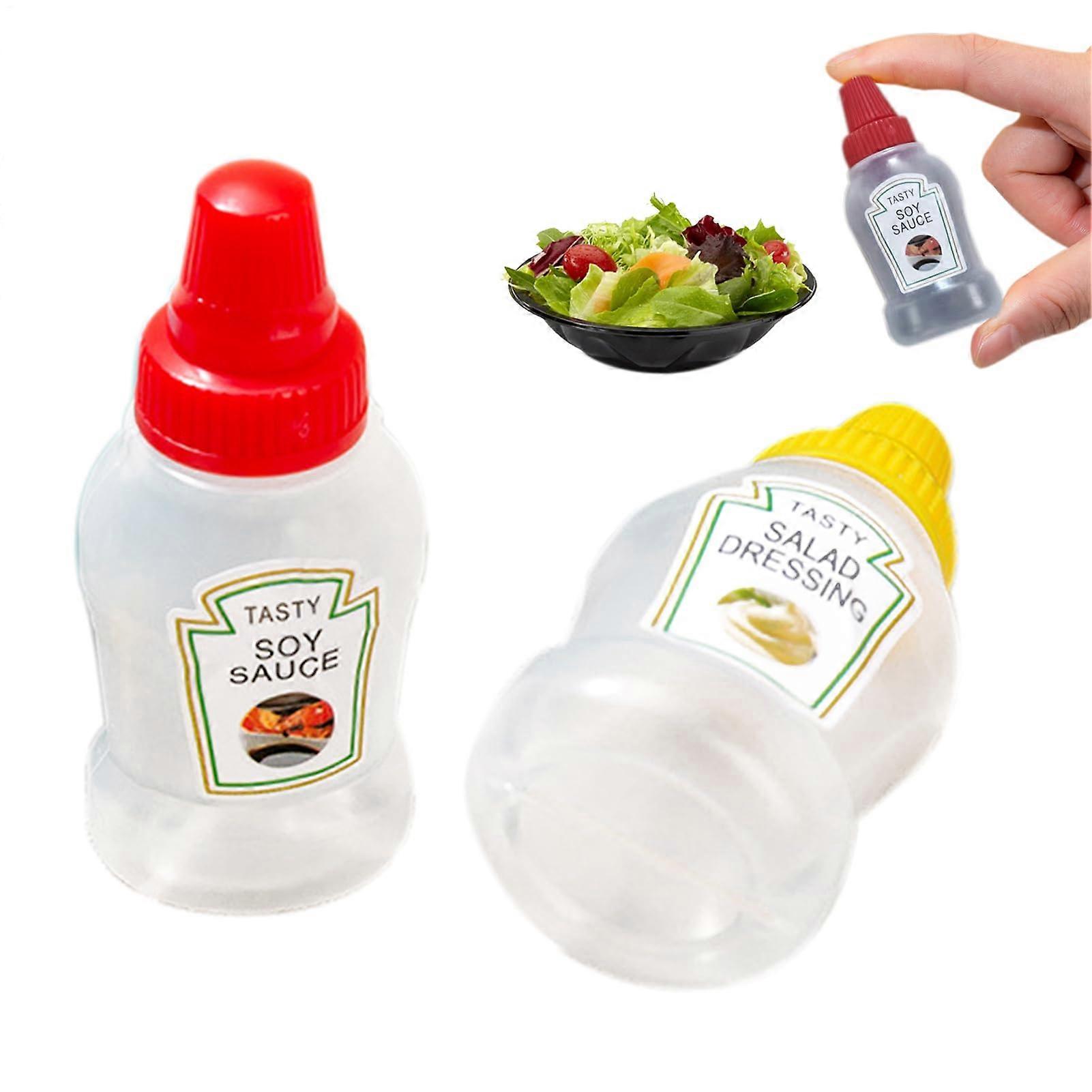 Mini Spice Squeeze Bottles, Ketchup Bottle, Sauce Container for Lunch Box, Pack of 2