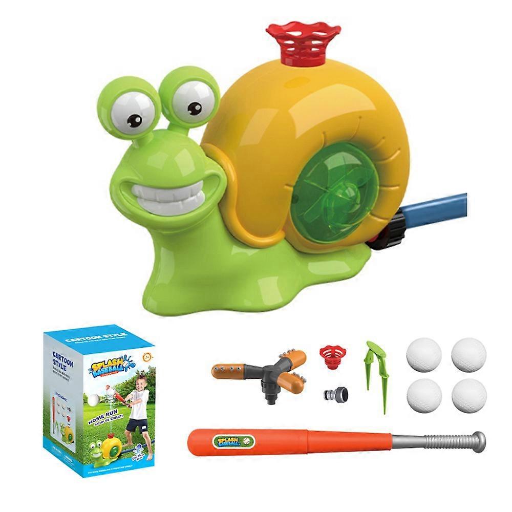 Water Sprinkler Baseball Toy Play 2 in 1 Snail Summer Outdoor Toy