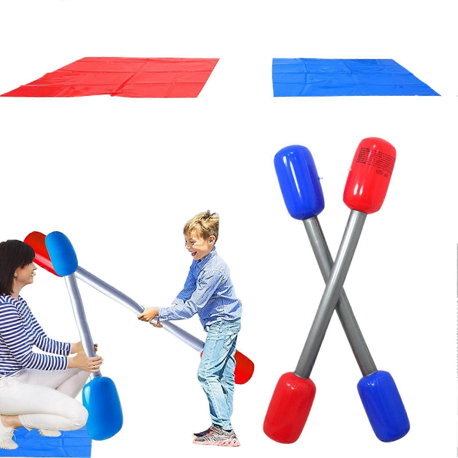 Inflatable Gladiator Jousting Party Outdoor Challenge Mat Set