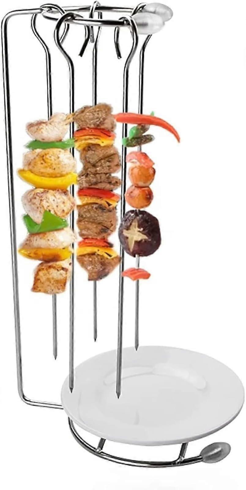 Stainless Steel Shashlik Hanging Rack Vertical Skewer Grill 5Piece Set
