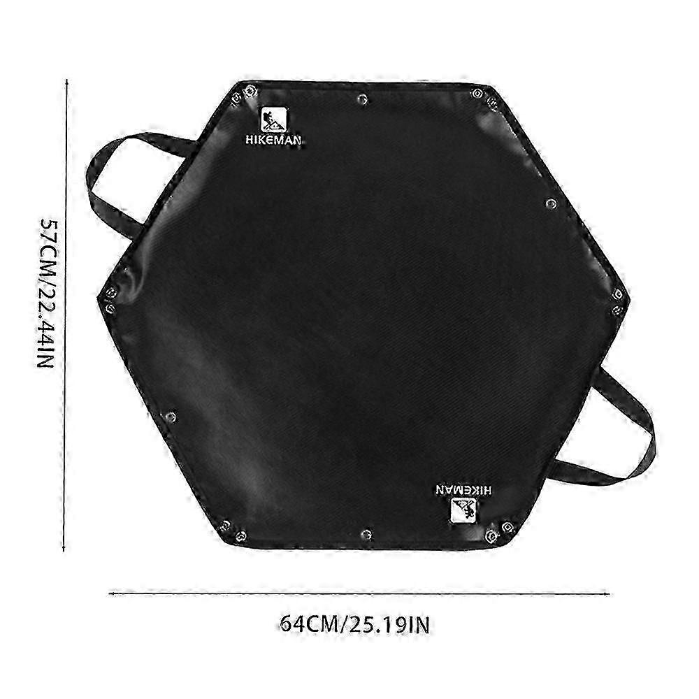 屋外バーベキュー薪ファイヤーピット耐火マットハンガーイヤー付き折りたたみ式バッグエンバーマットキャンプやパティオ用