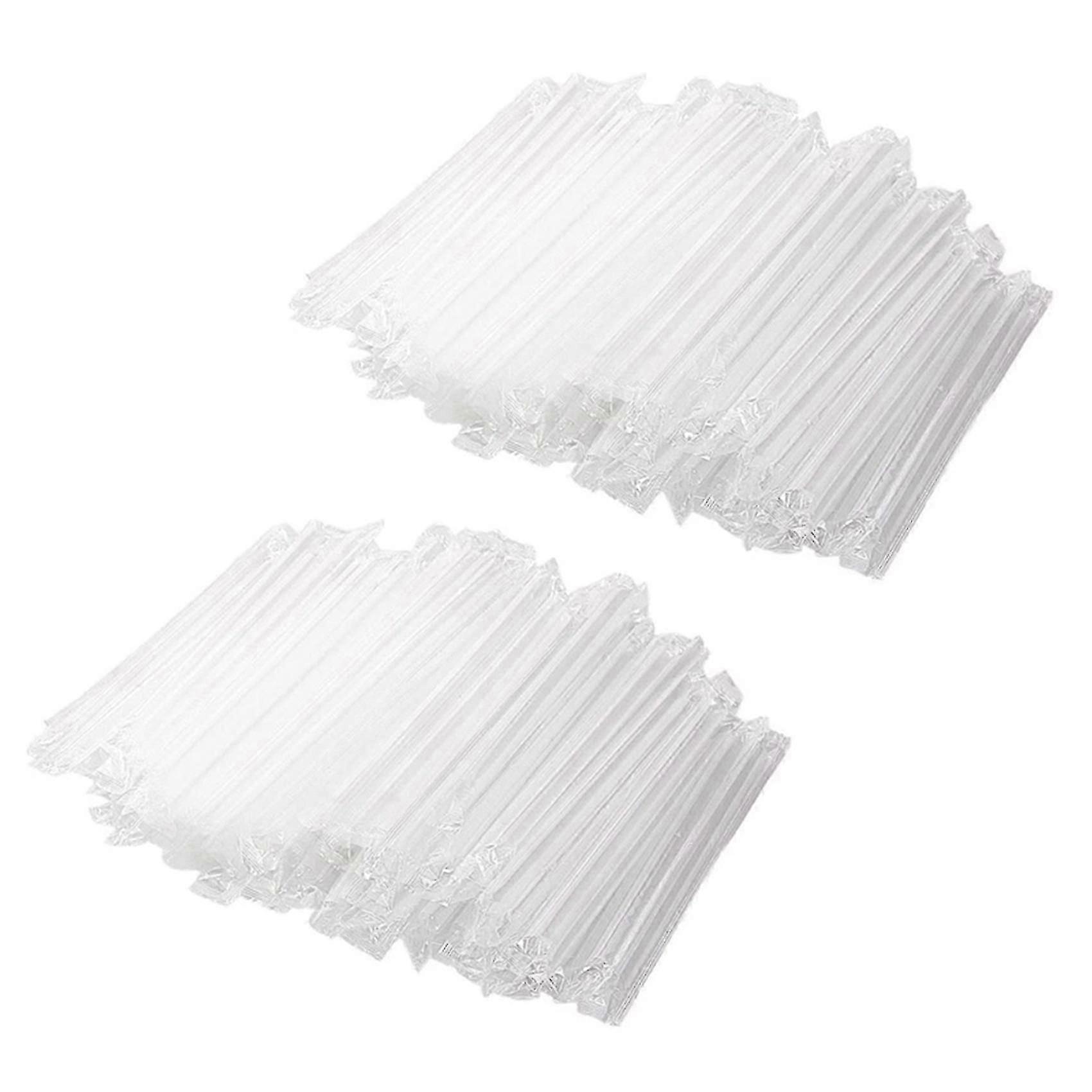 600Pcs Clear Plastic Jumbo Drinking Straws for Milkshake and Bubble Tea