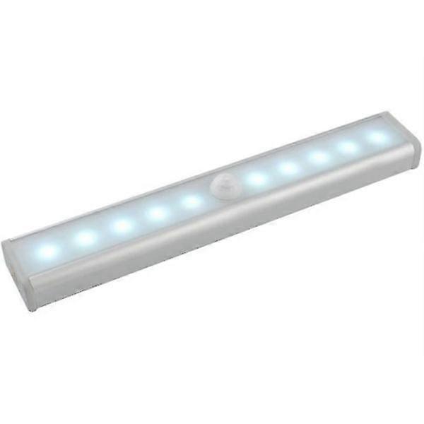 Battery-operated LED lamp with motion sensor in Silver