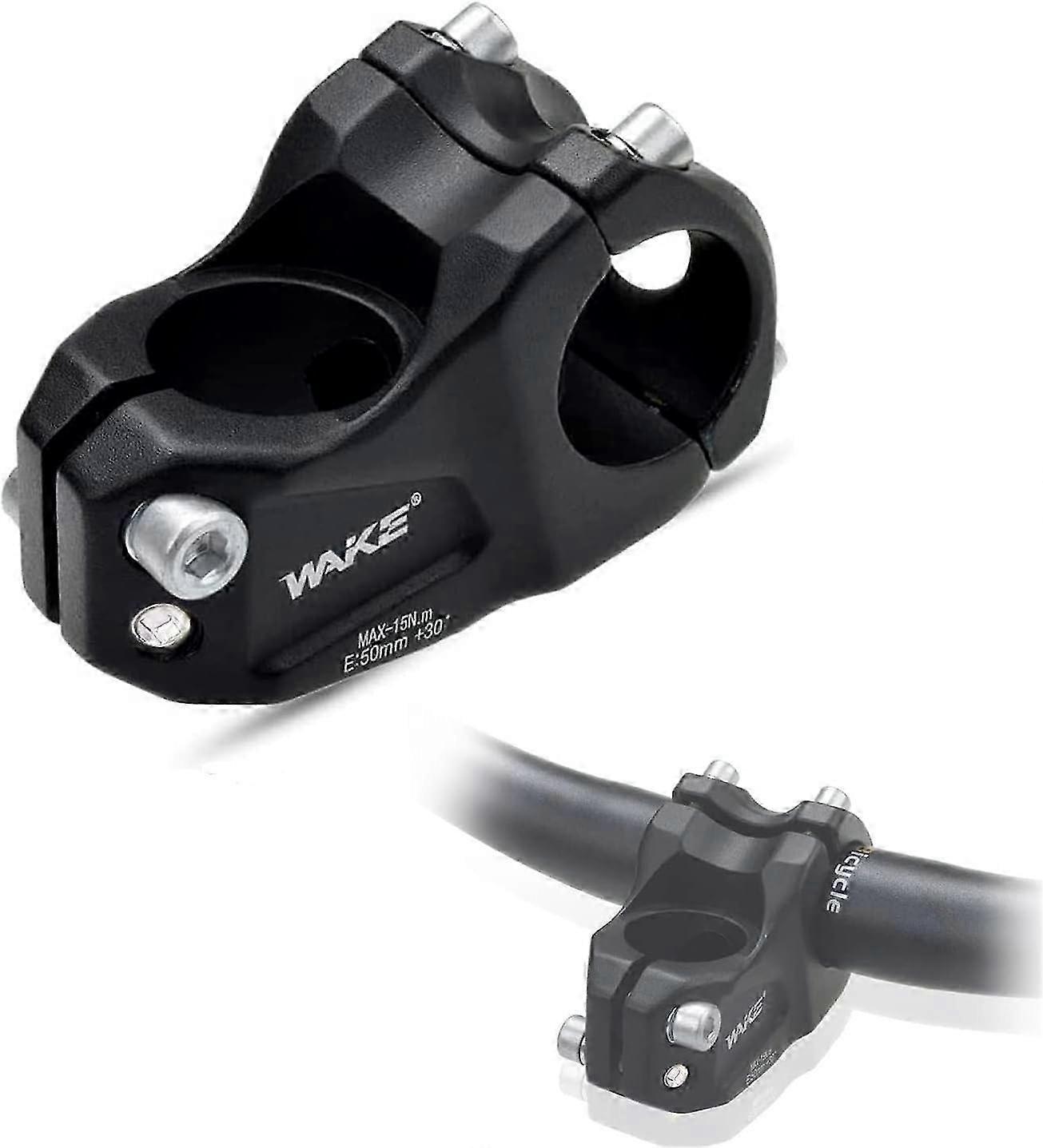 30 Degree Short Riser Handlebar Stem for Mountain Bikes, 31.8mm, 50mm Length, Compatible with Various Brands, Color: Black