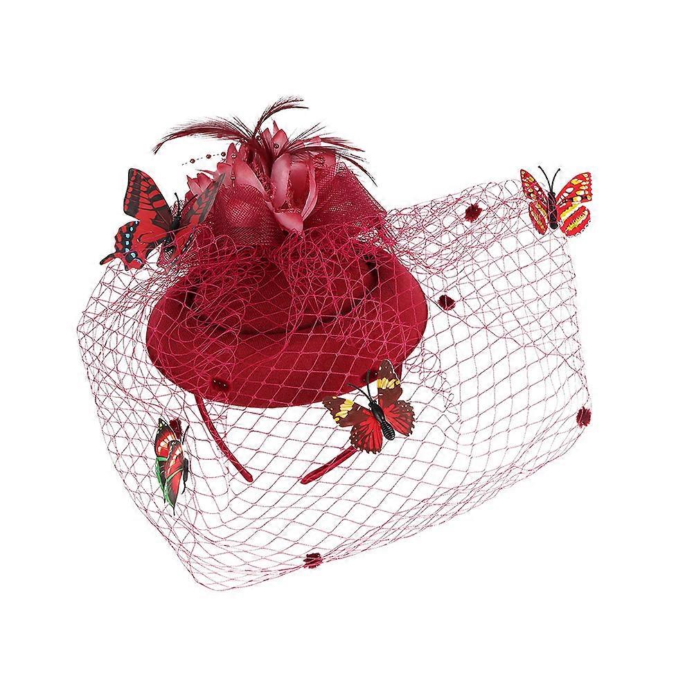 's Chic Hat with Cloth and Material for Party Wedding Stage Performance Elegant