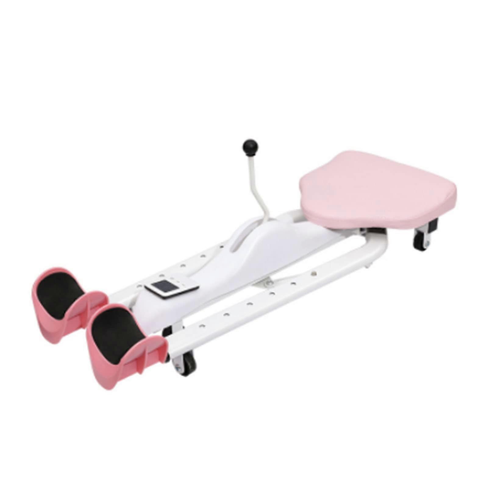 Leg Extender, Adjustable, Heavy Duty Leg Stretching Machine with Roller Wheels for Adults and Pink (without Backrest)