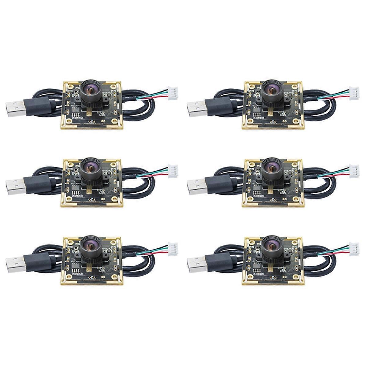 6PCS OV9732 Camera Module 1MP 1280x720 30fps USB Free Driver Manual Focus with 1 Meter Cable for WinXP/7/8/10