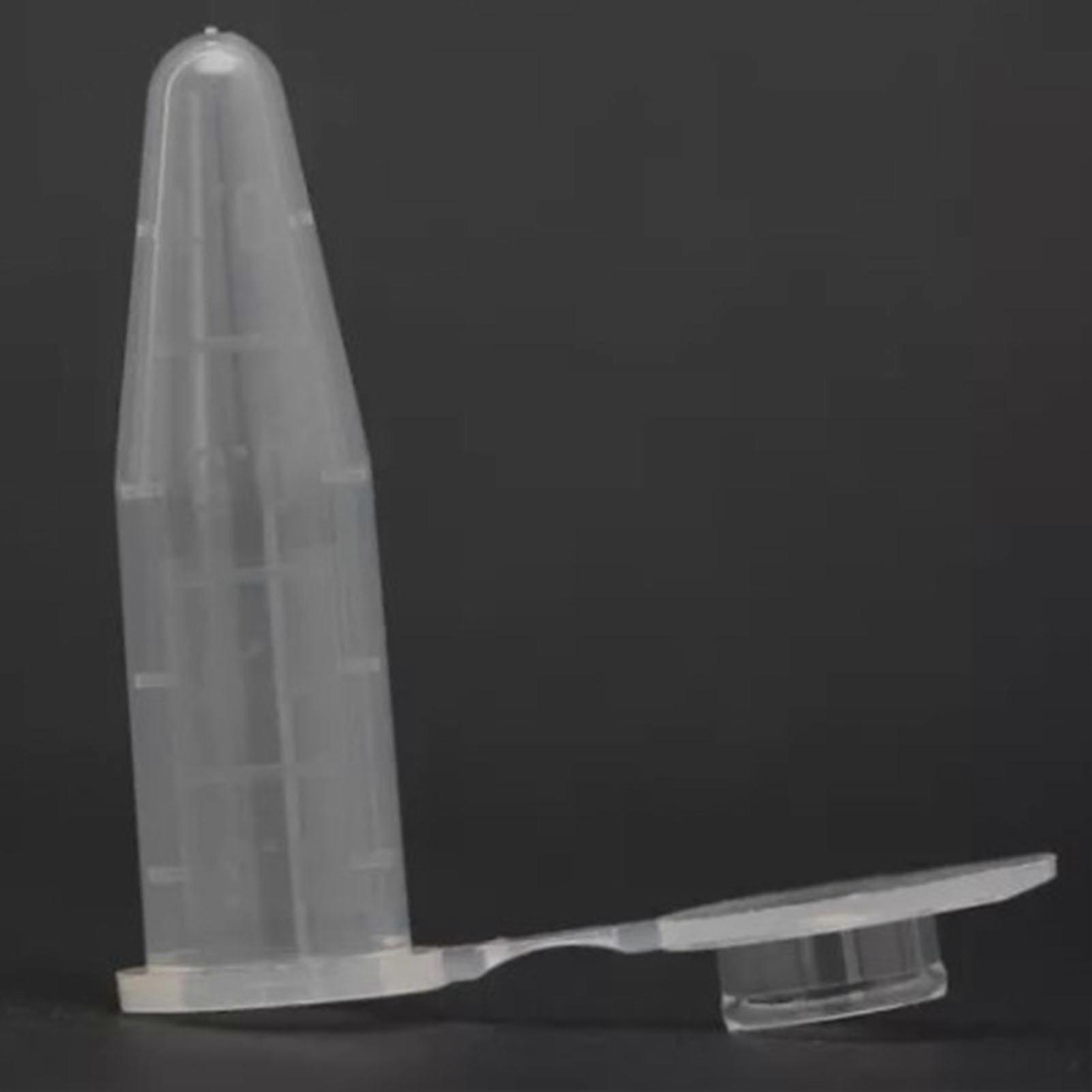 500PCS 1.5ml Micro Test Tubes Frosted Clear Scale Snap Caps