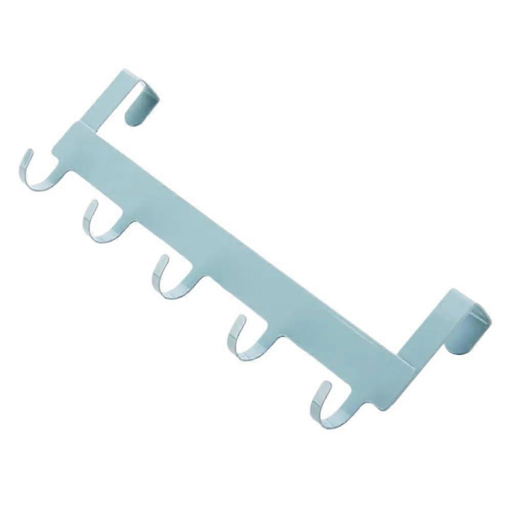 Metal Door Hooks, Heavy-Duty Bathroom Towel Holders, Space-Saving Wall Hooks, 4-Piece Set in Blue