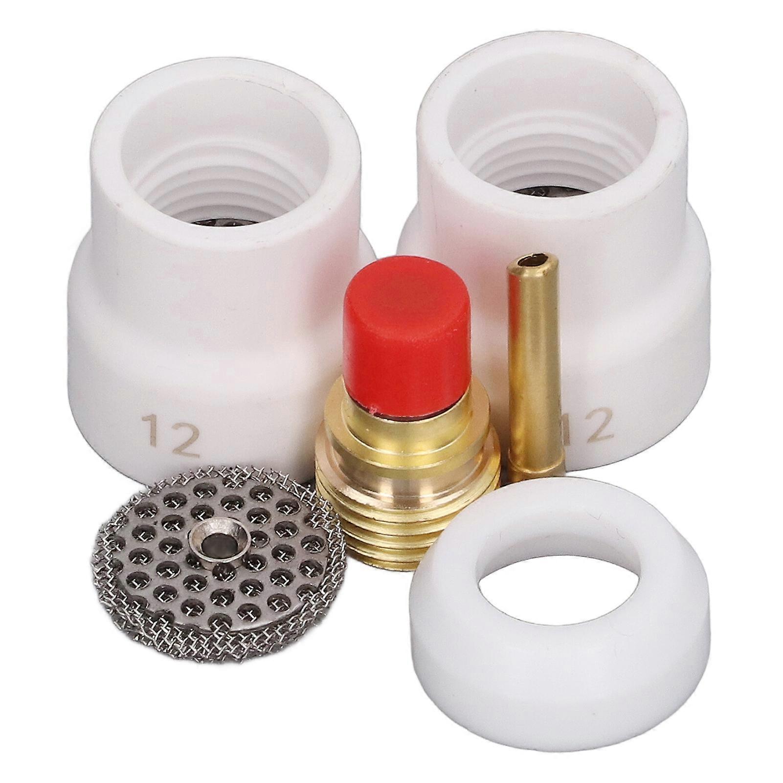 6PCS Welding Torch Adapter Kit Copper PTFE Standard Size TIG Welding Torch Adapter Kit for Replacement