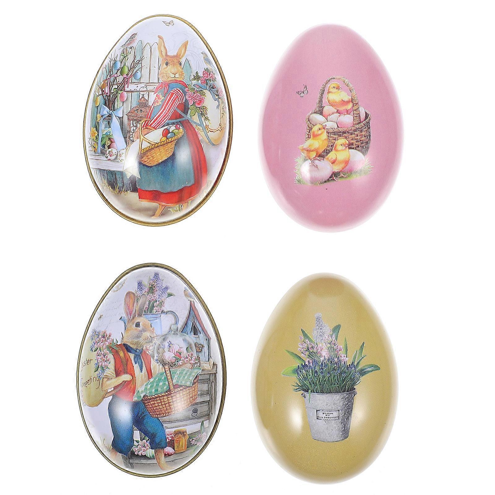 Festival Candy Container Multi-Purpose present Box Tinplate Material Assorted Color 2Pcs