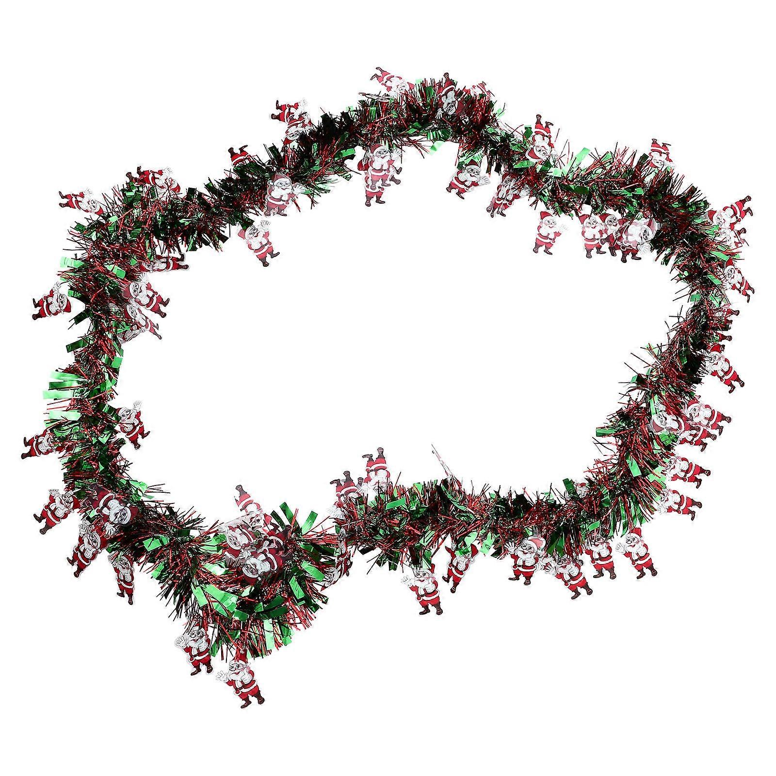 Festive Hanging Garland for Christmas Tree Decor with Multi Colored Strips Plastic 4 Pieces