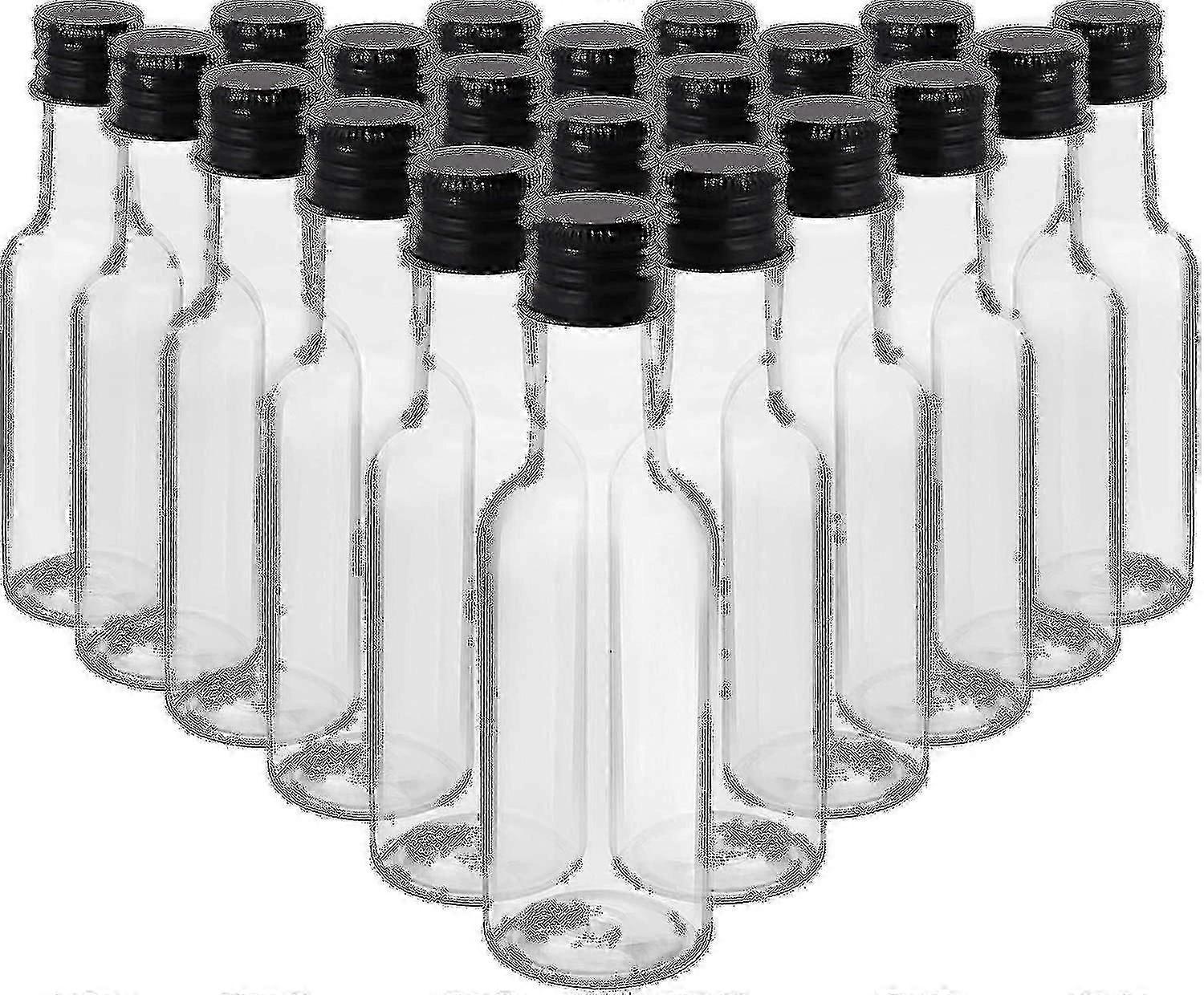 Mini Bottles (24 Pack) - Reusable 50ml Empty Bottles With Screw Caps