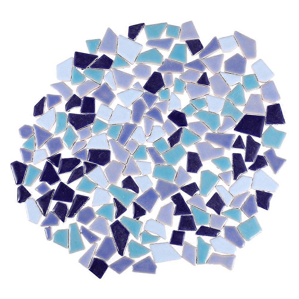 Creative Ceramic Tiles Irregular Stone Diy Home Decor Tiles 400g Per Pack For Craft Projects 1Set