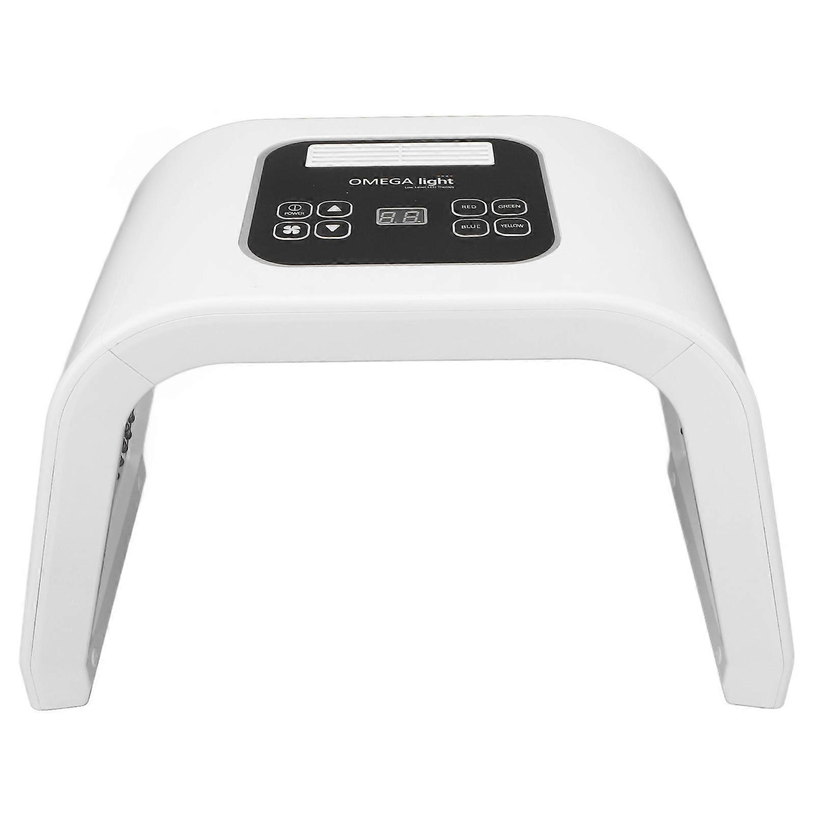LED Face Machine 7 Light Color Face Care Photon Machine Foldable Reusable Facial Spa Equipment 100‑240V UK Plug