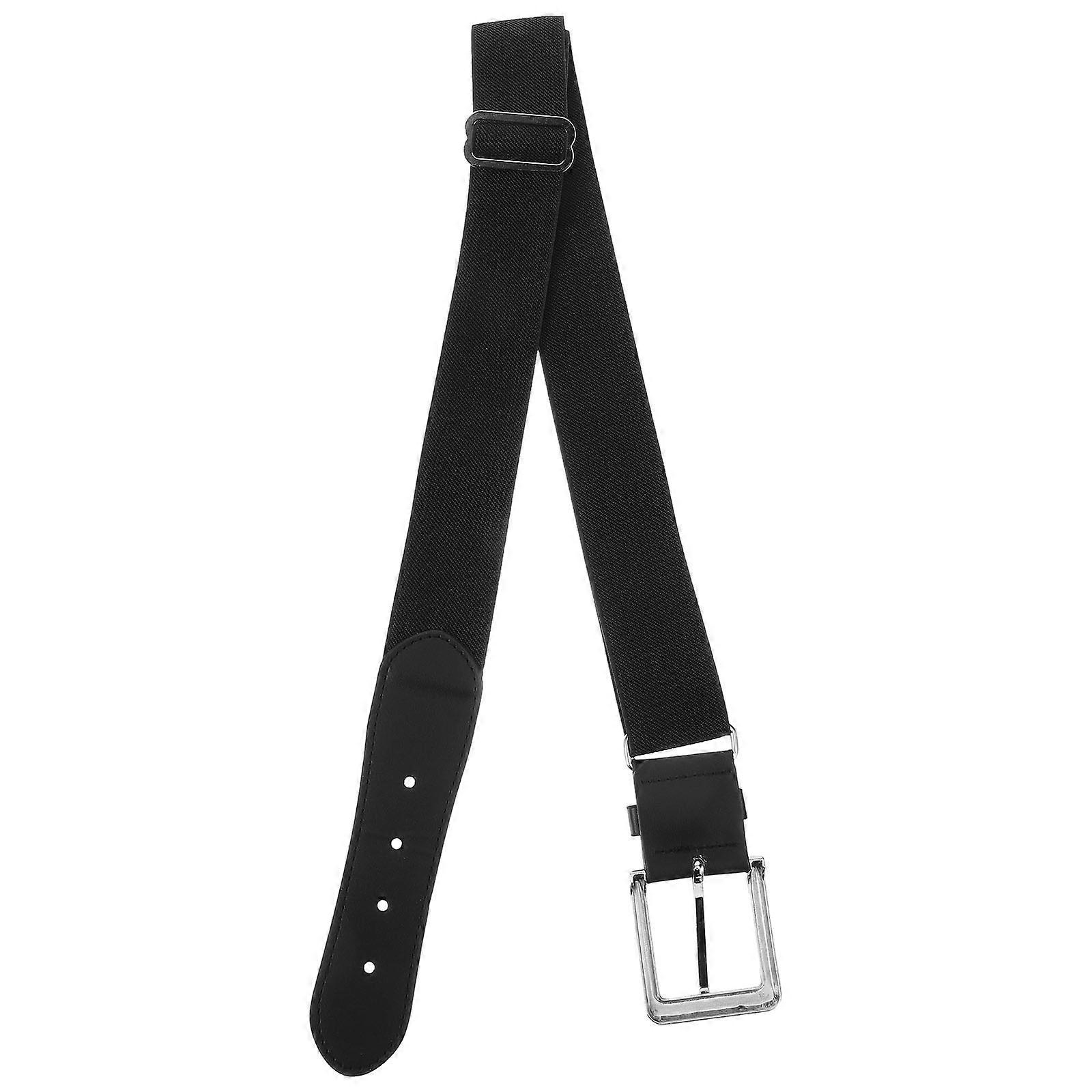 Adjustable Elastic Baseball Belt for Youth and Adults, Soft Belt with Sliding Regulator for Sports and Casual Wear, Unisex Design, Black