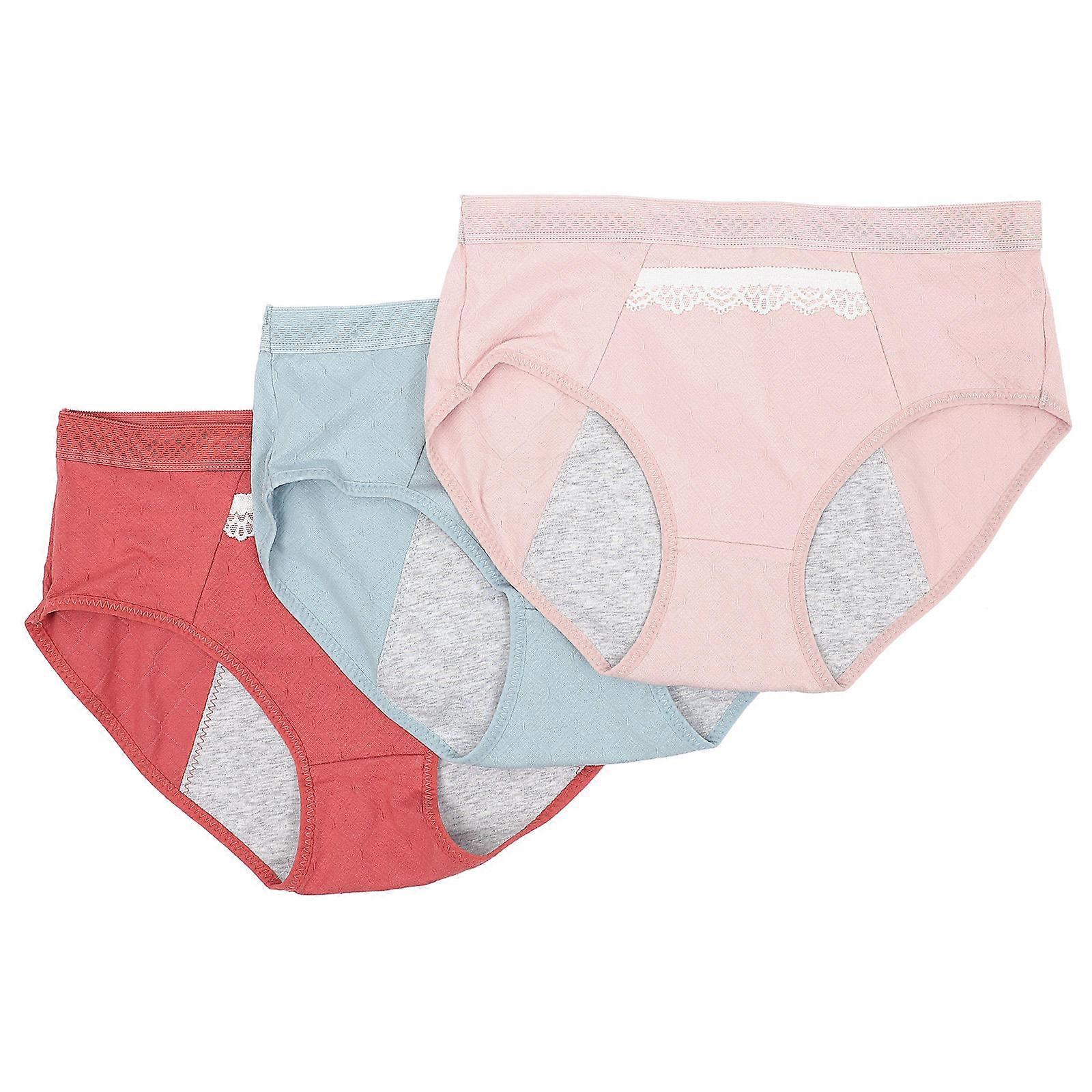Cotton Pant Women Durable Underpants Breathable Easy to Clean 3Pcs