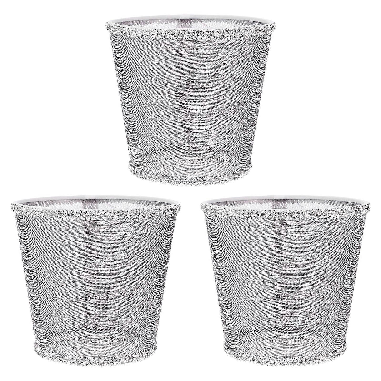 Lamp Fixture Cover Cloth Lamp Shade For Ceiling Lamp Square Shape Simple Style 3Pcs