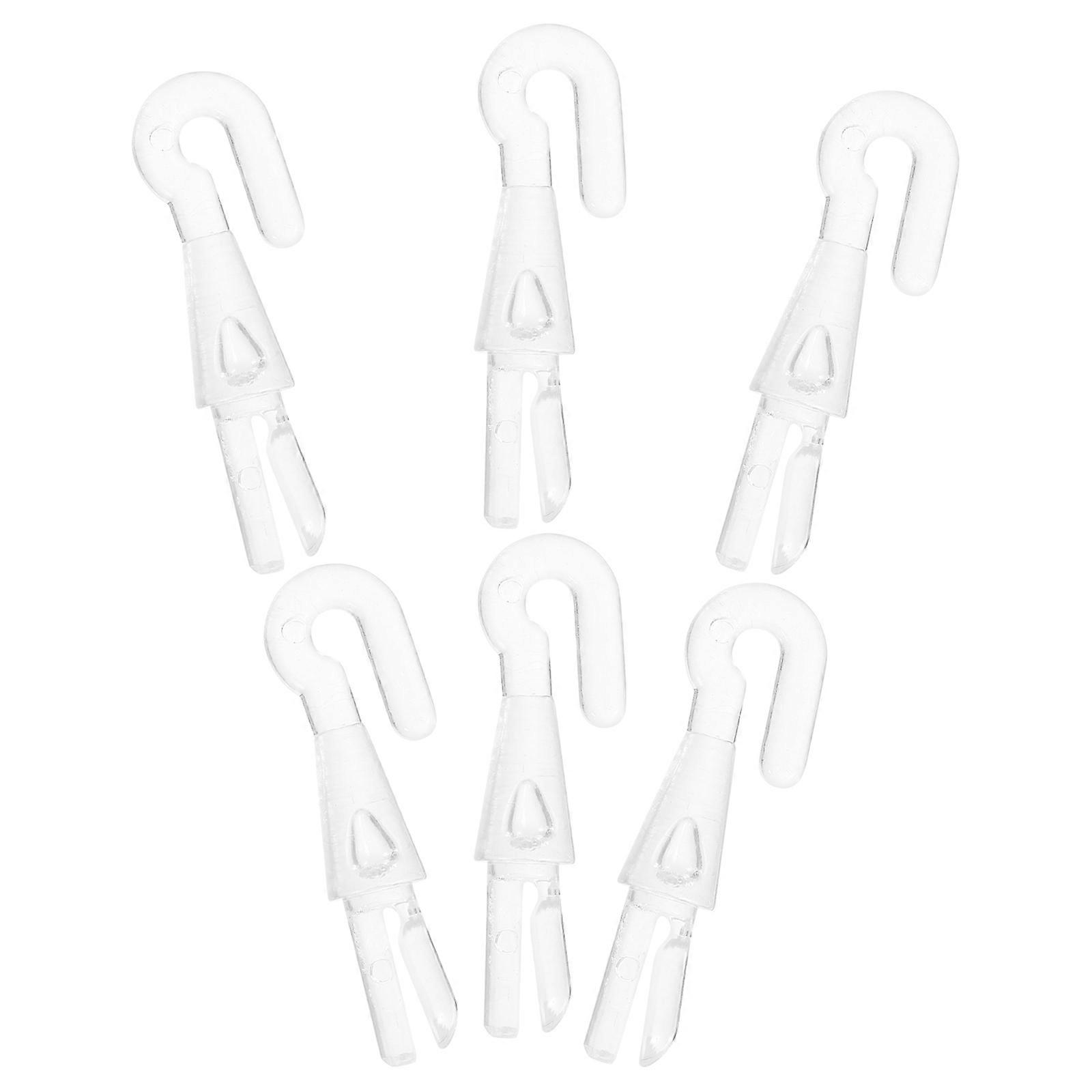 6pcs Blind Wand Hooks Replacement Tilt Rod Connectors for Vertical Blinds – Flexible Design for Window Accessories