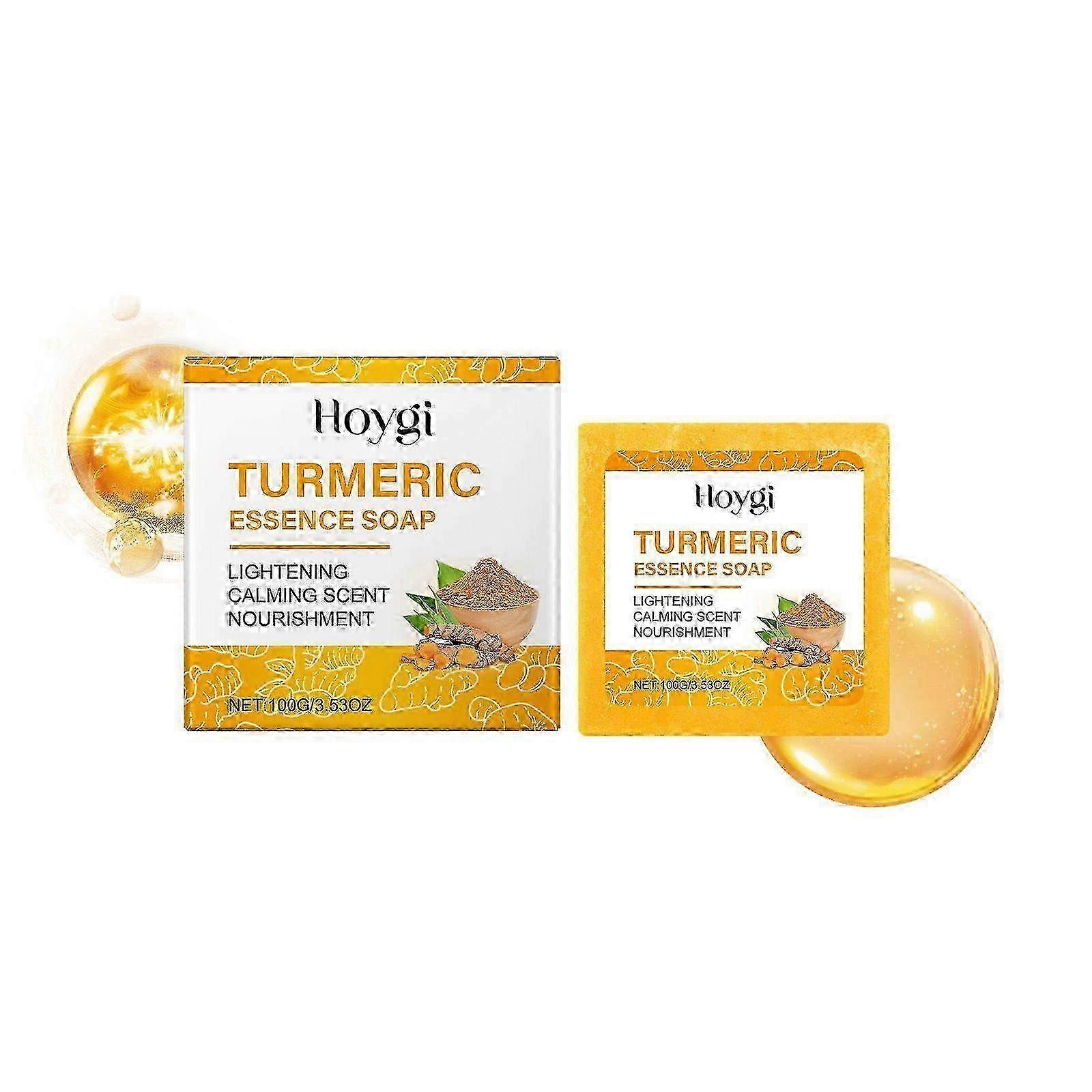 Hoygi Turmeric Cleaning Soap Gentle Cleansing Nourishing Moisturizing Body Skin Delicate Cleansing Refreshing Cleaning Soap