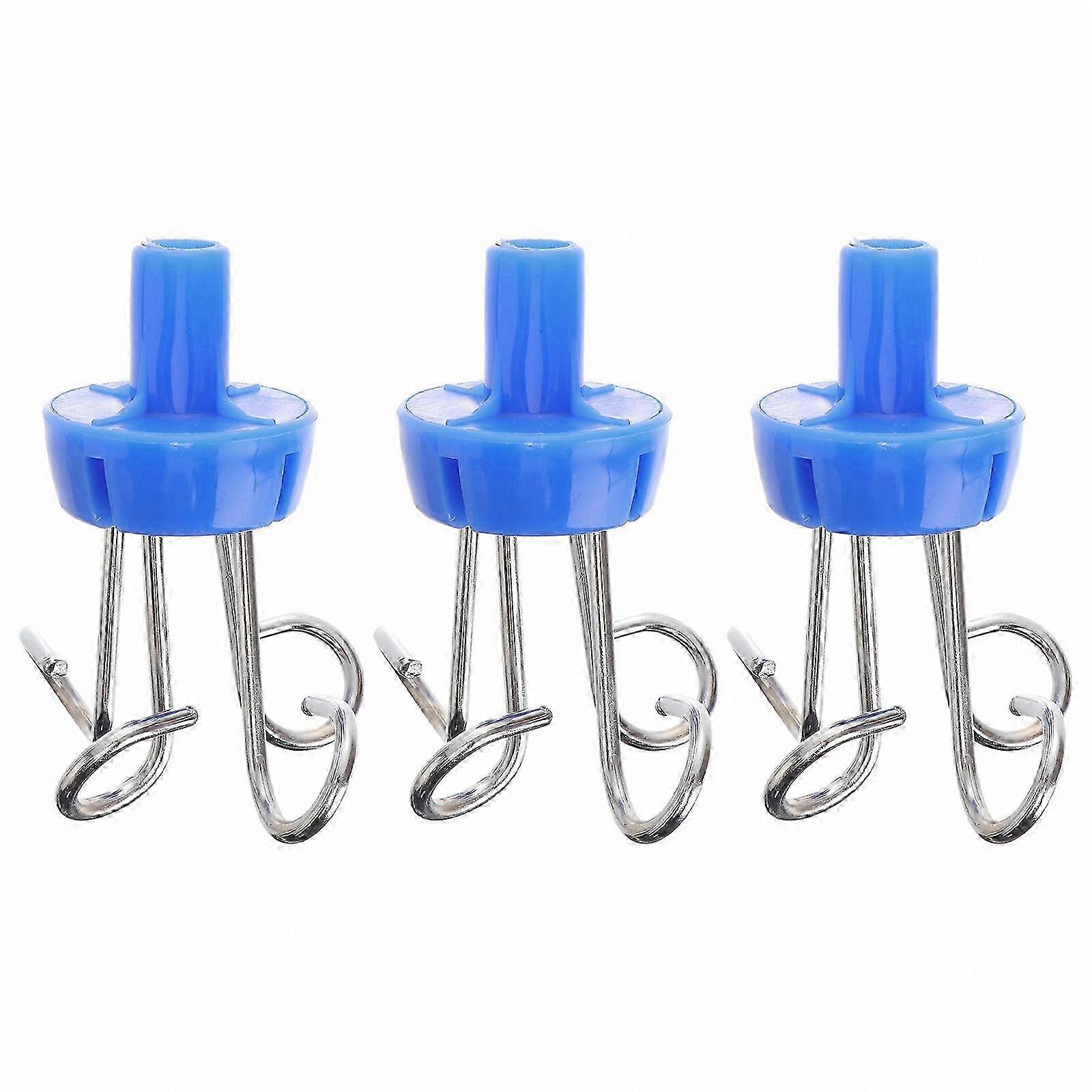 3-Pack Vertical Stand Hooks for Infusion Racks and Hangers