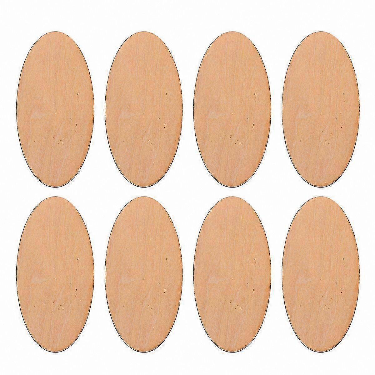 20 Unfinished Wooden Oval Cutouts for DIY Crafting and Decoration Projects