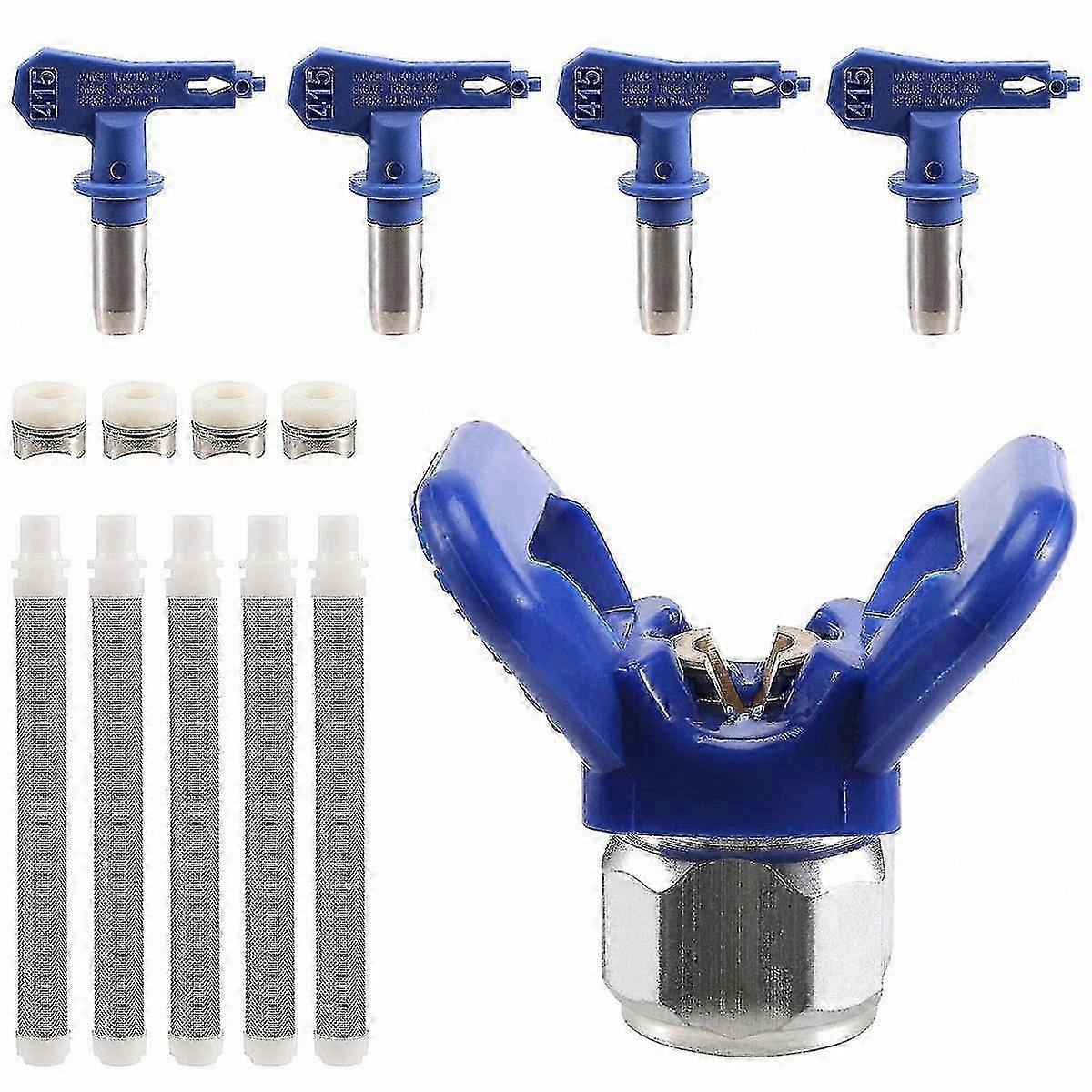 10-Pack Reversible Airless Paint Sprayer Nozzles with Tip Guards for Efficient Painting