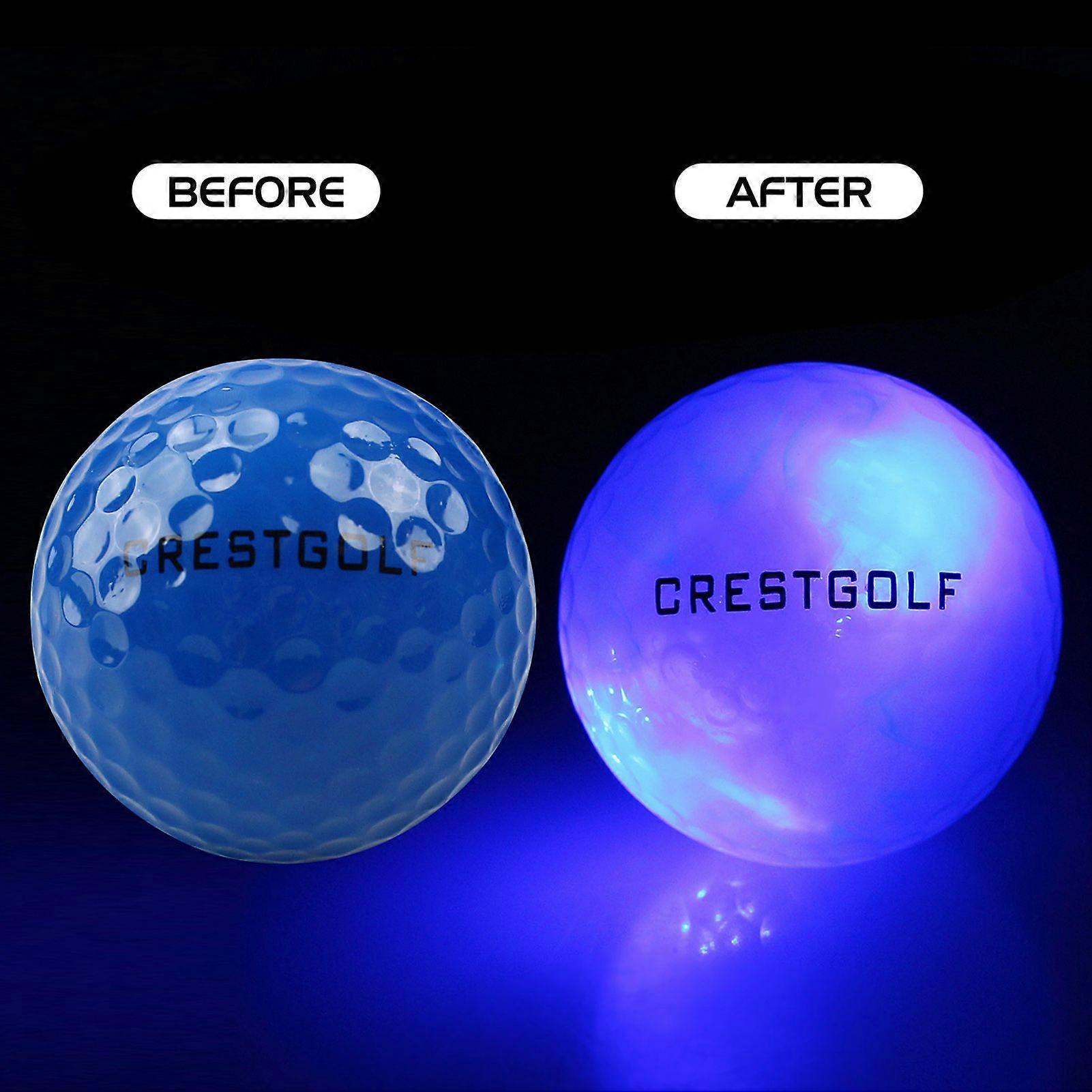 6pcs LED Glowing Golf Balls Night LED Golf Balls Luminous Golf Balls