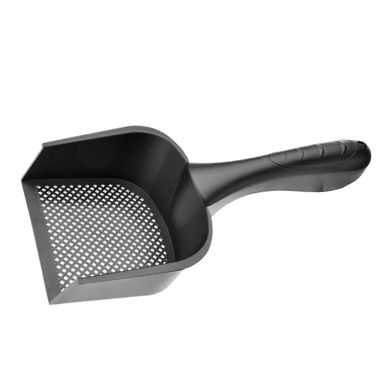Cat Litter Scoop Small With Sand Sieve, PP Material, Black, Reusable Pet Waste Cleanup Tool
