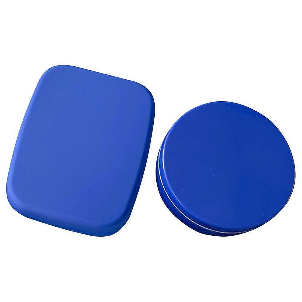 Portable Cosmetic Lens Case 2pcs Travel Friendly Storage Box with Mirror & Leak Proof Design for Backpack Use