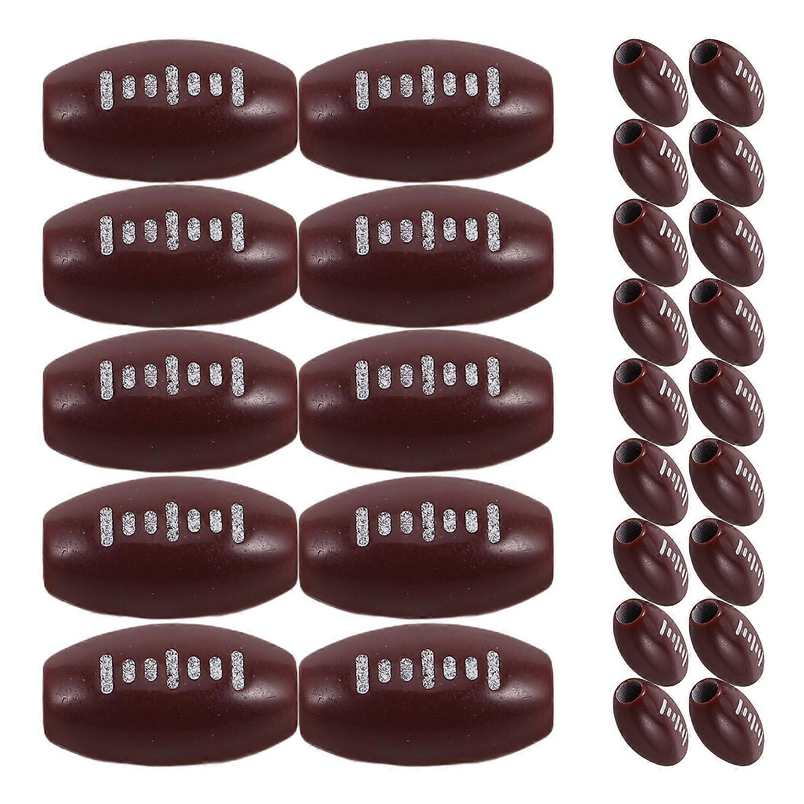 Durable Acrylic Rugby Shaped Beads for DIY Crafts and Jewelry Making 150pcs Size: Loose Ball Beads