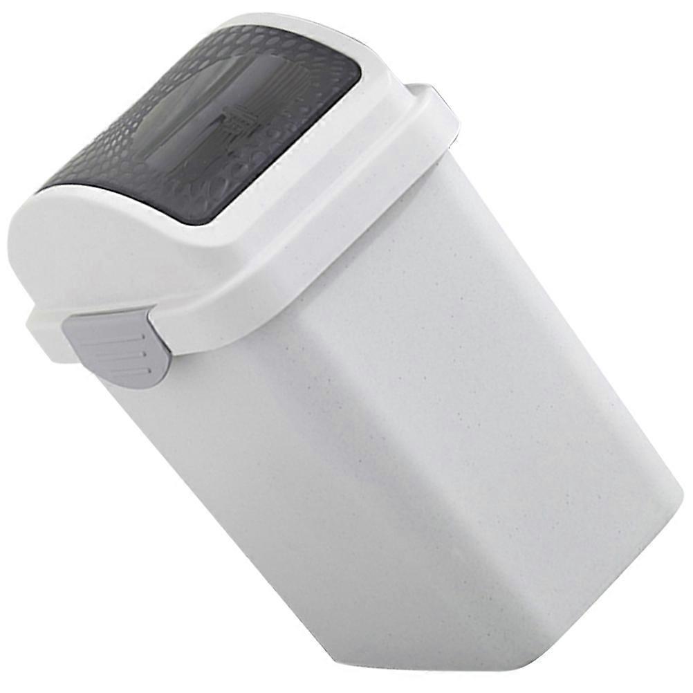 Grey Plastic Swing Lid Trash Can for Home Use Stylish Waste Bin Ideal for Bathroom and Kitchen 12L