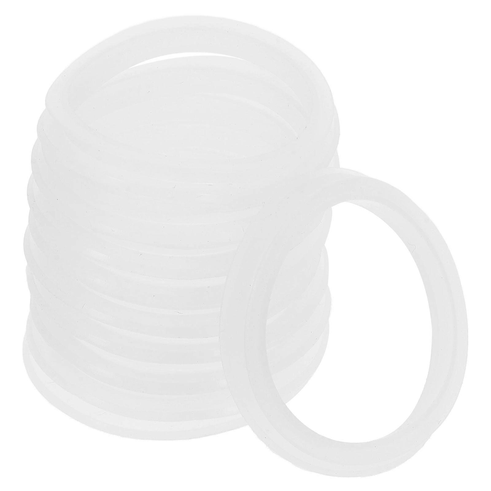 Silicone Sealing Rings for Kitchen Use Transparent Leakproof Design Durable Material Easy Installation 10 Pieces