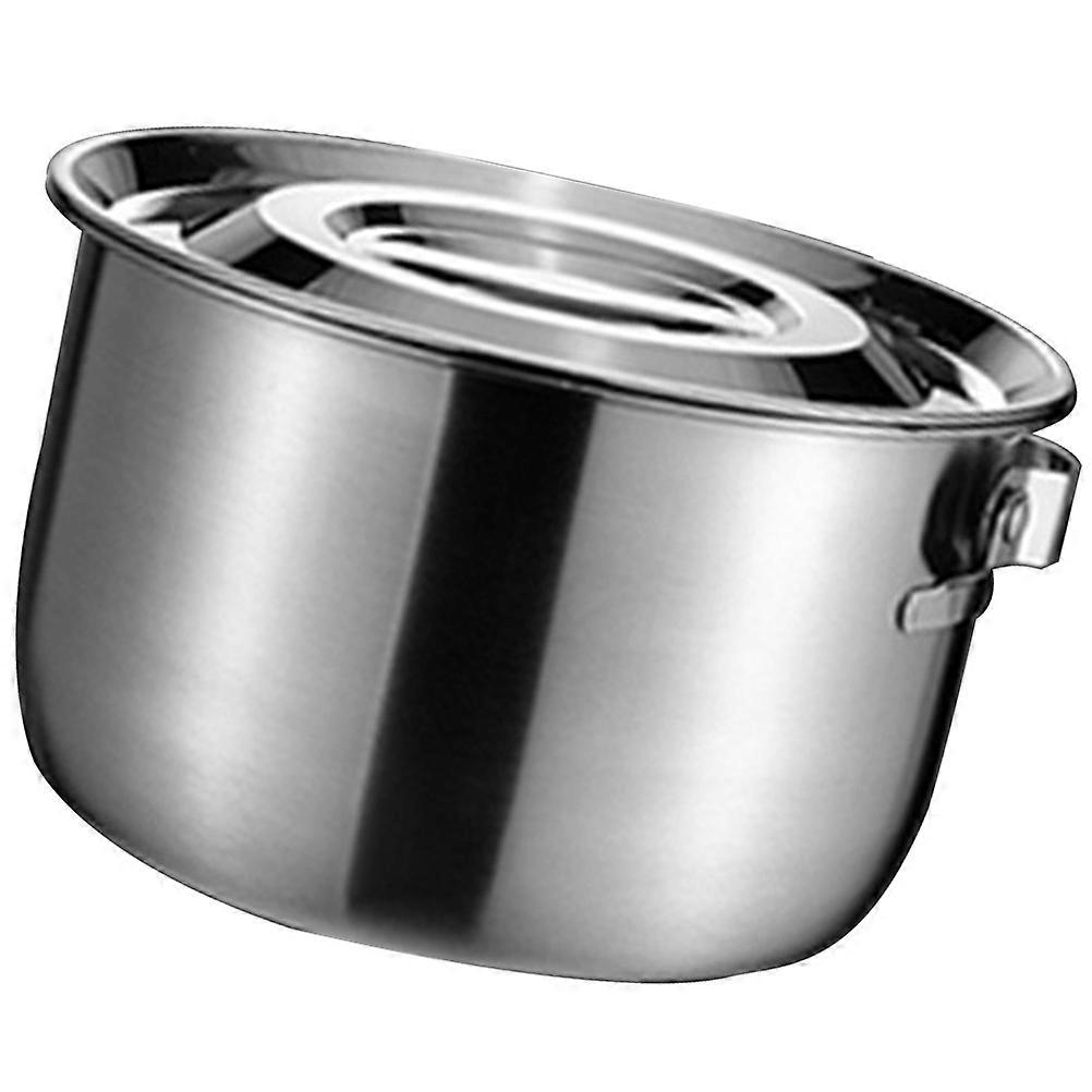 Stainless Steel Lard Container With Lid Bowl For Cooking Mixing And Food Storage Indoor Kitchen Supply