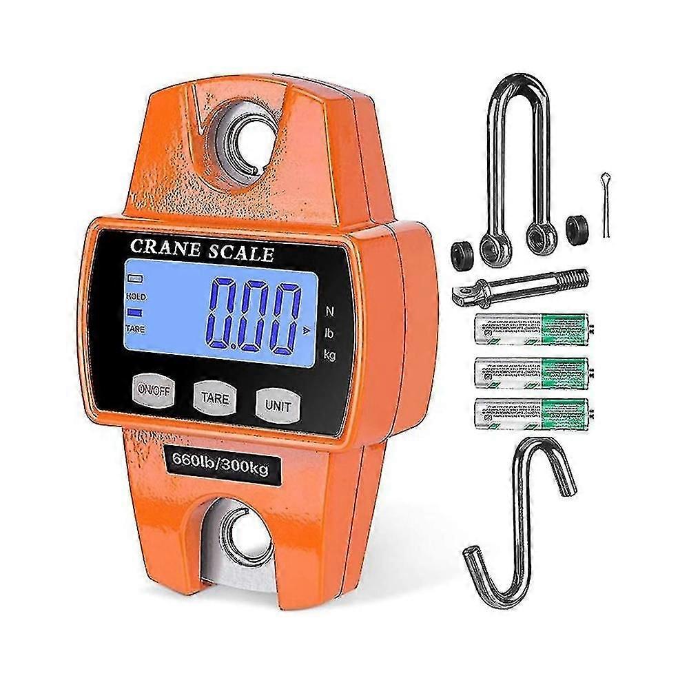 Ψηφιακή κρεμαστή κλίμακα 660 lb 300 kg - βαρέως τύπου αδιάβροχη κλίμακα ψαριών κυνήγι αγρόκτημα ποδήλατο πλώρη ψάρια W