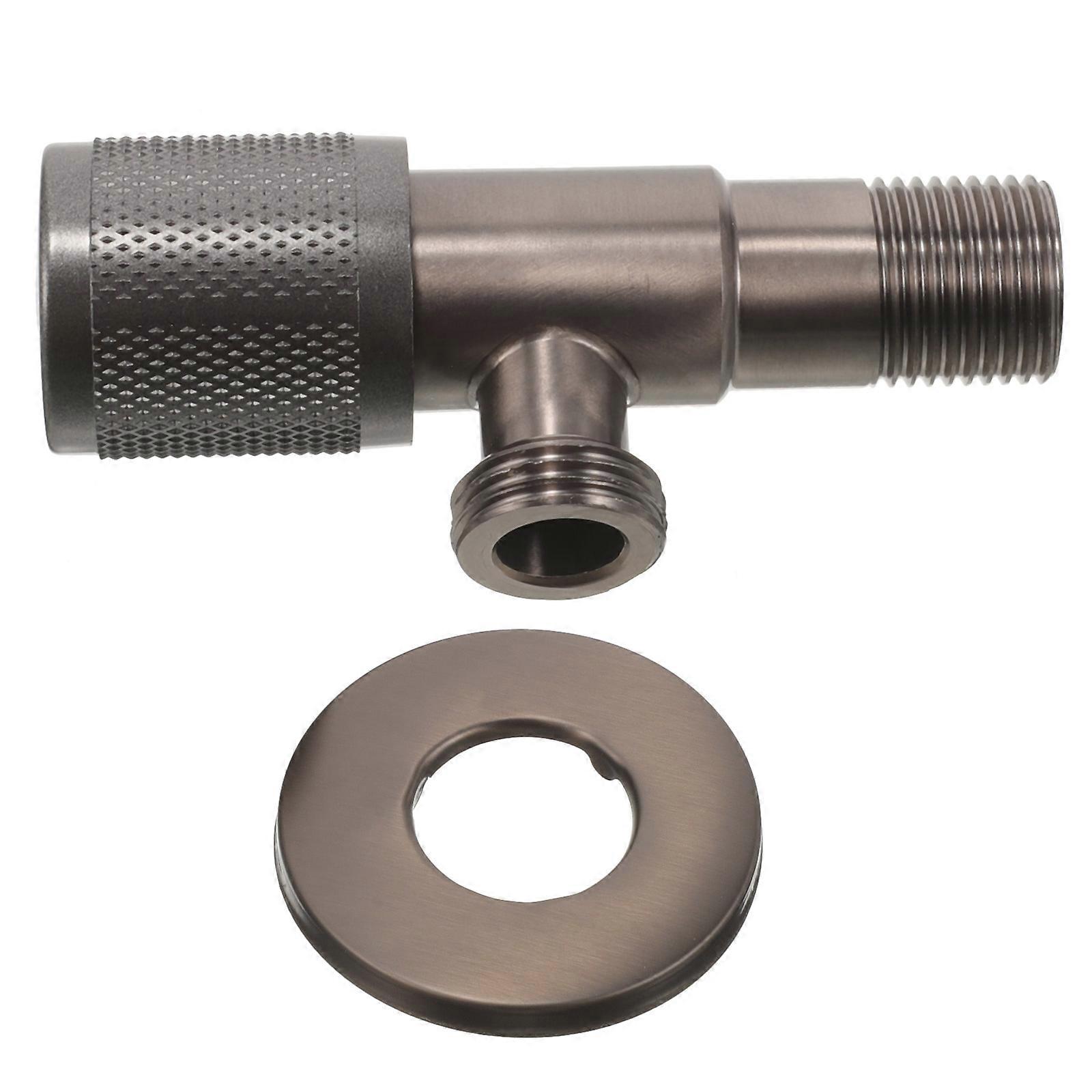 Rust Resistant Faucet Adapter With Multi-source Connection For Bathroom Use And Homeowners Featuring A Triangular Valve 1Pack