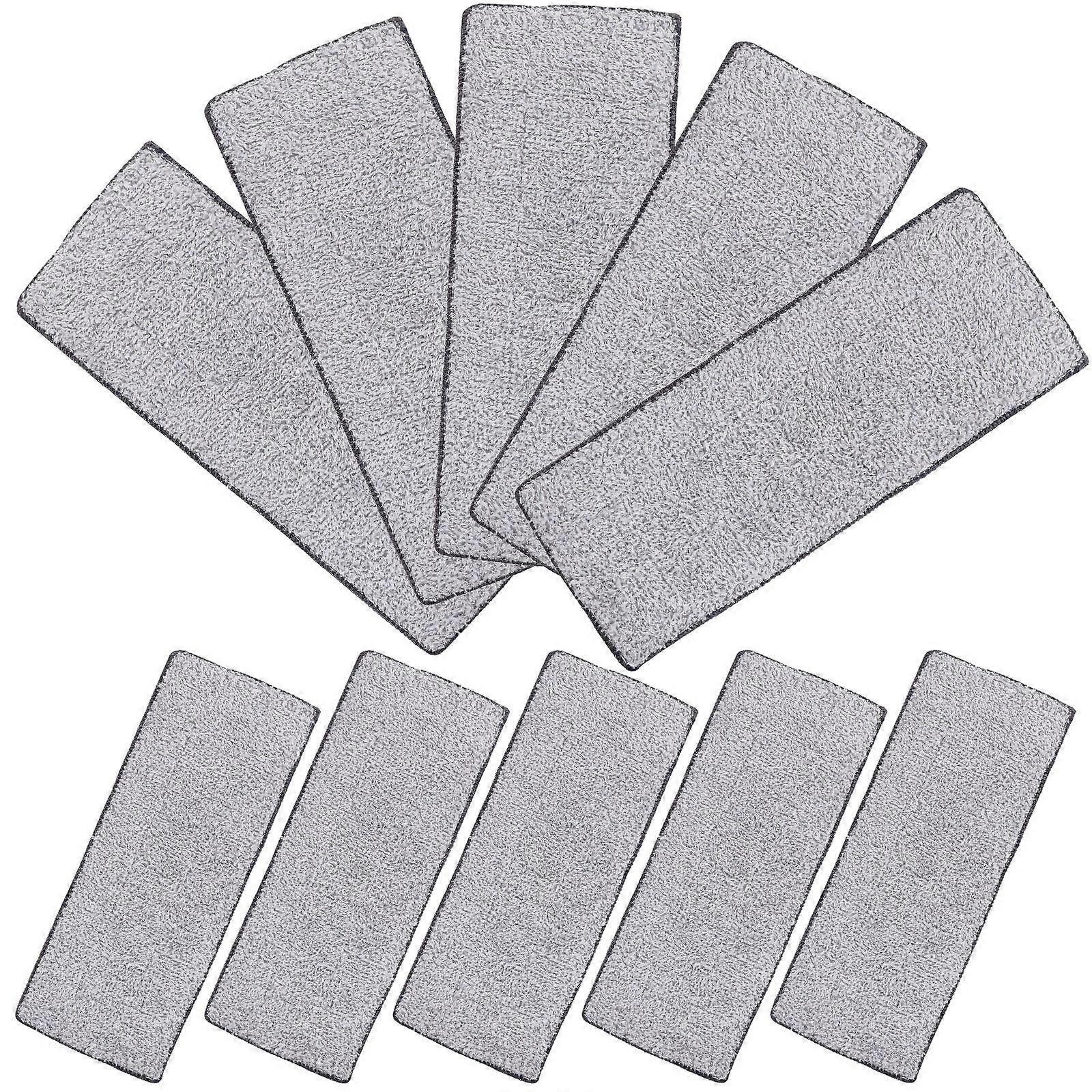 10 Pack Reusable Microfiber Mop Pads for Hardwood & Tile Floors – Machine Washable Cleaning Pads for Efficient Home Care