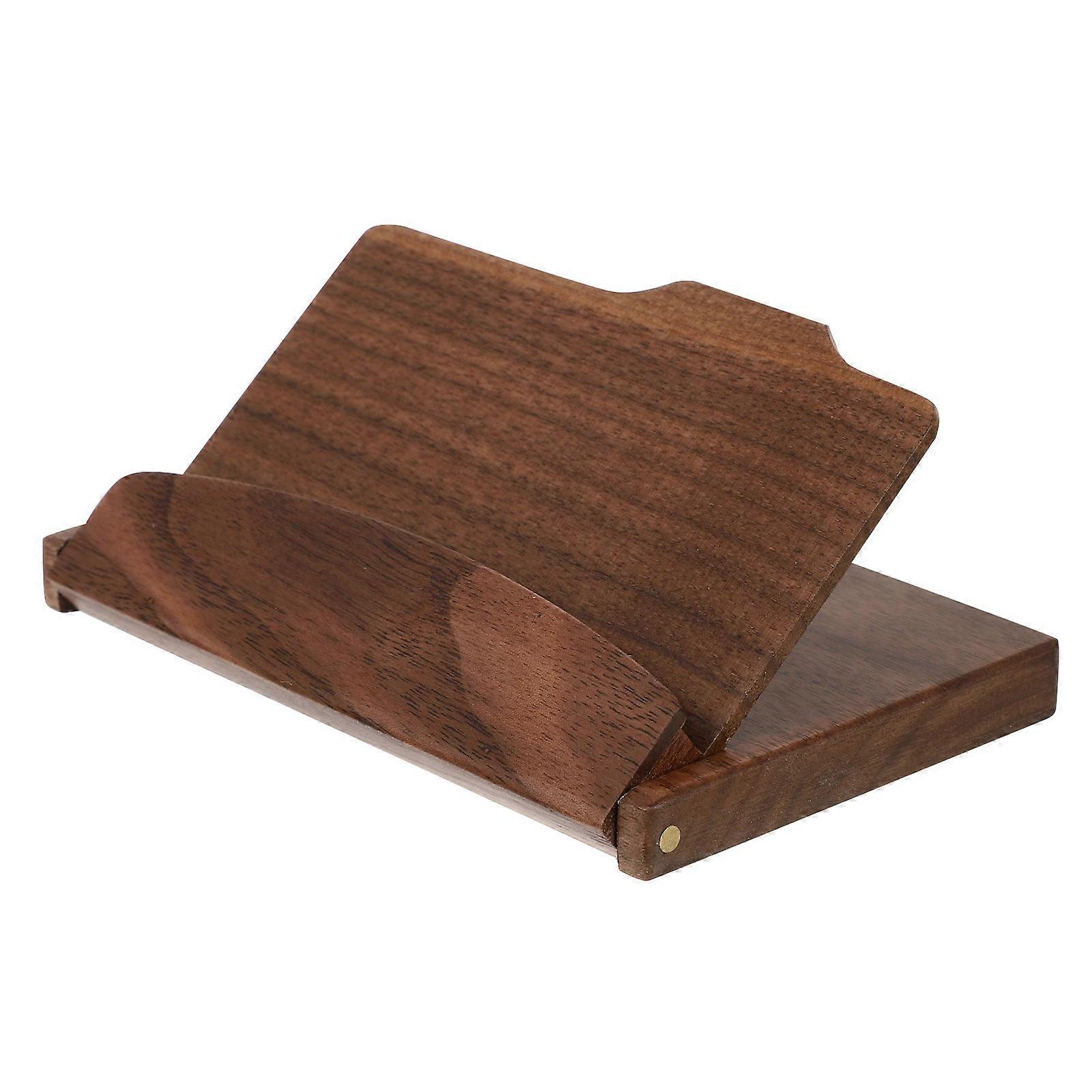 Premium Wooden Business Holder, Lightweight Compact Walnut Design for Professionals, Engraved Personal Message for Daily Office Use