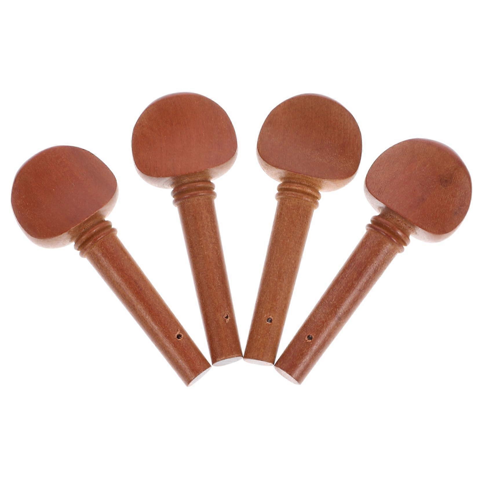 4 Pieces Jujube Violin Tuning Pegs Professional Violin Accessories Density Material Durable and Portable 6x2.2cm