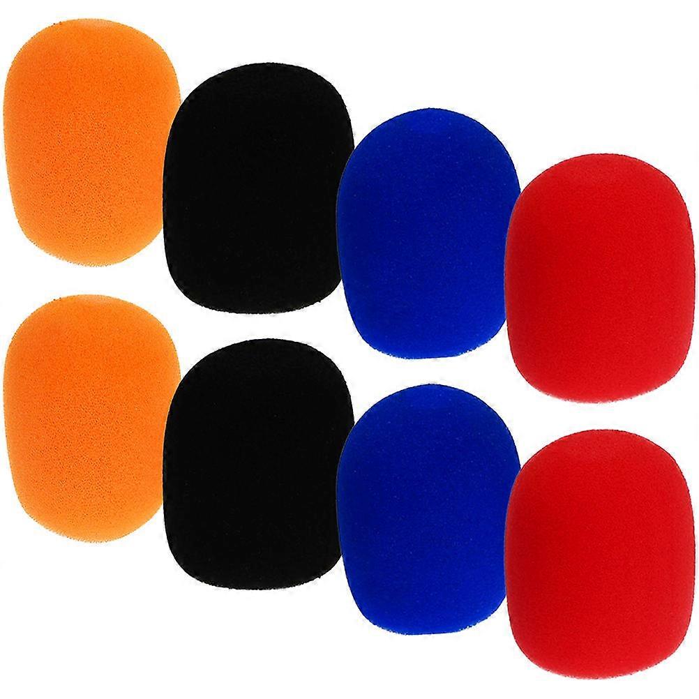 8 Pack Mic Covers, Handheld Microphone Windscreen for KTV & Stage Use, Washable Durable Sponge for Clear Vocal Performance