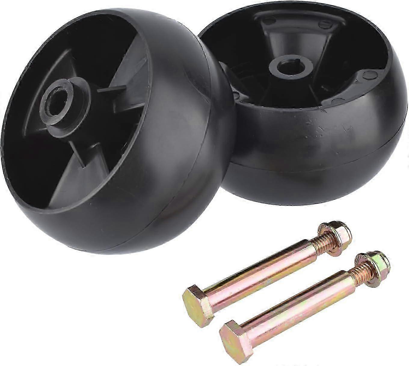 2pcs Deck Wheel 734-04155 with Bolts and Nuts, Replaces 938-3056 Plus Lock Nuts for MTD Cub Cadet Troy Bilt 112-0677